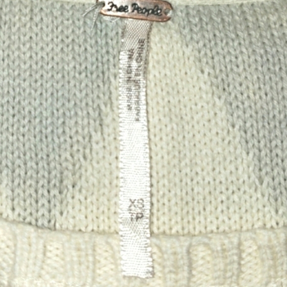 Free People Waffle Knit Fair Isle Peplum Sweater - Picture 5 of 7